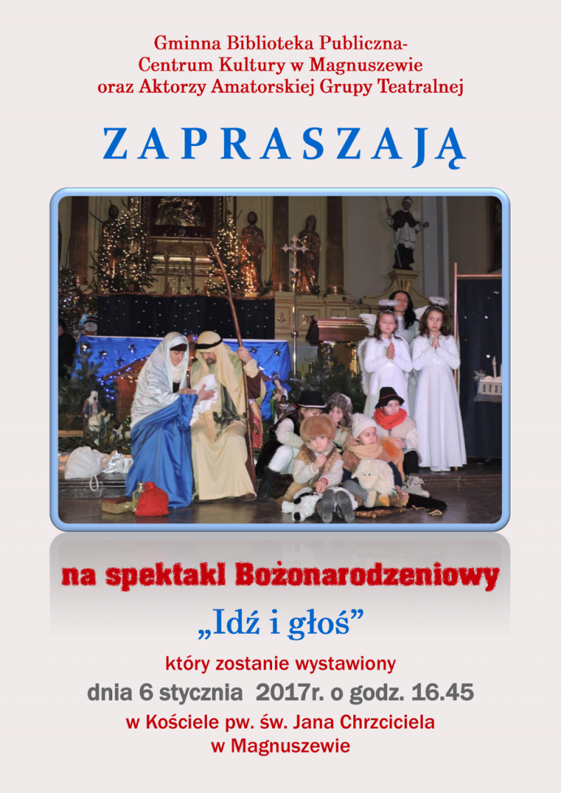 Plakat Jasełka 2017 z tłem